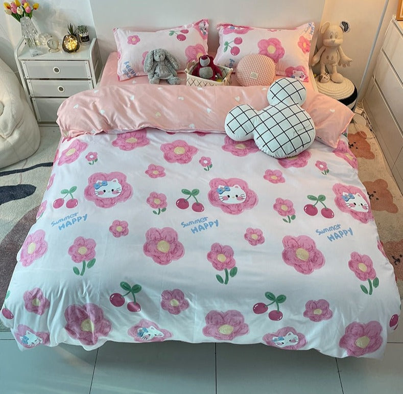 Cherry Cat Bedding Set