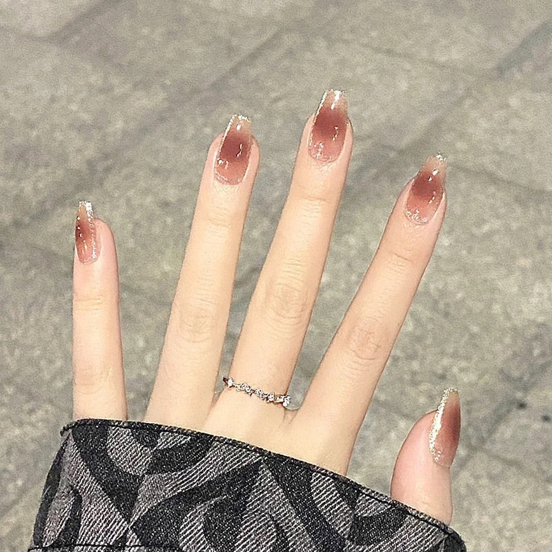 Clear Neutral Tone Press On Nails