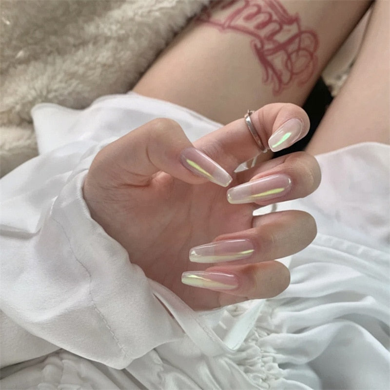 Clear Neutral Tone Press On Nails