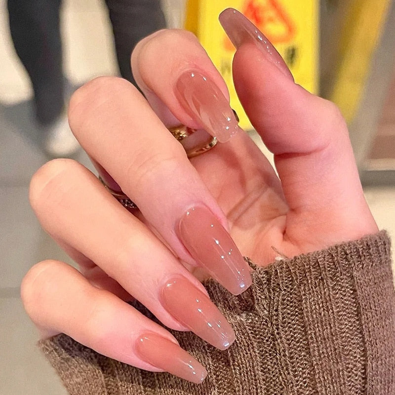 Clear Neutral Tone Press On Nails