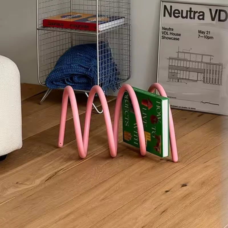 Modern Spring Metal Book Rack – By Coquette