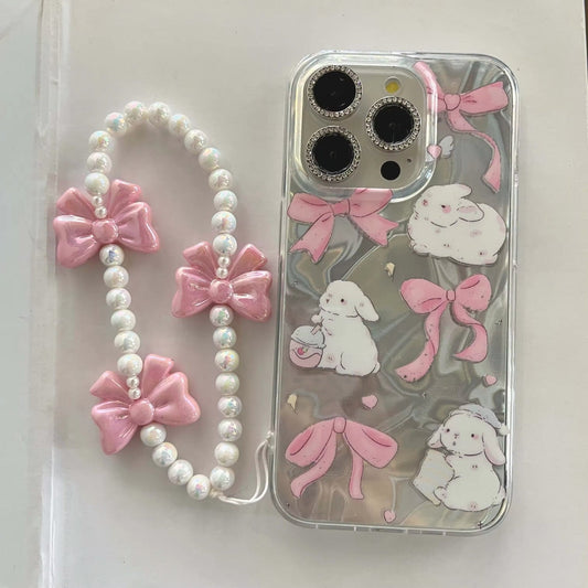 Pink Bow Bunny iPhone Case