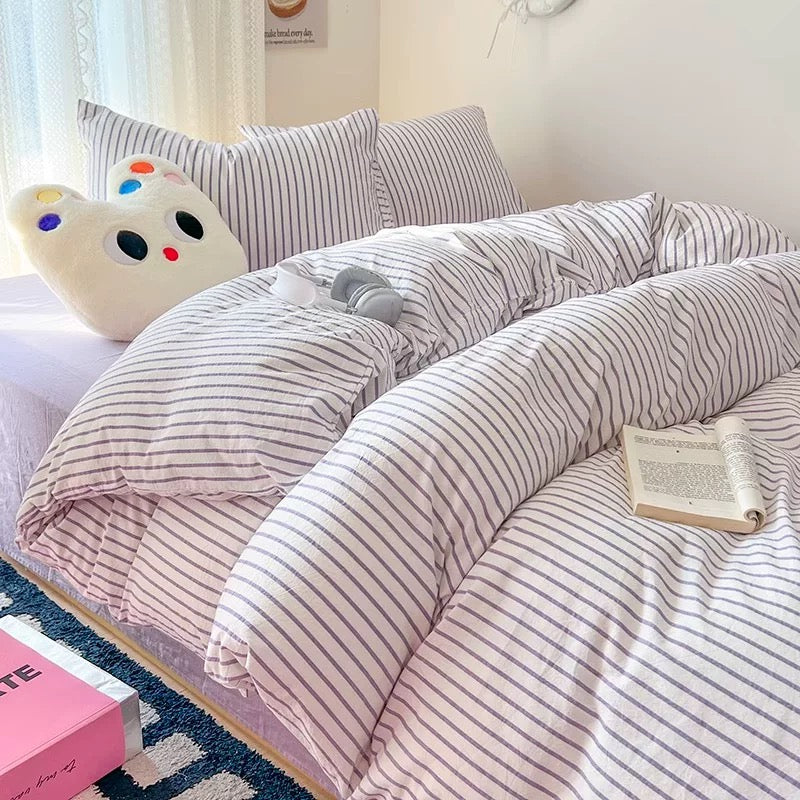 Pink Cozy Bedding Set Purple