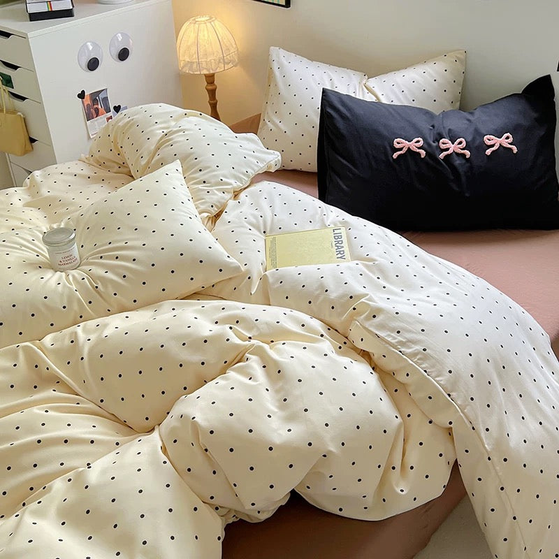 Brown Polka Dot Bedding Set