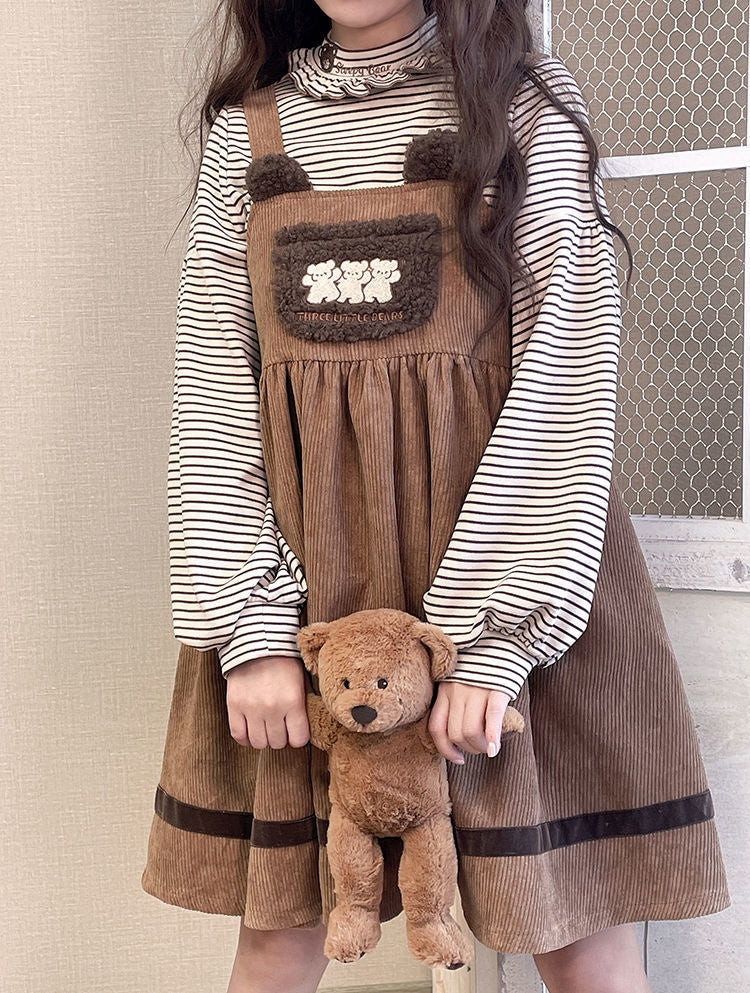 Corduroy Teddy Overall Dress