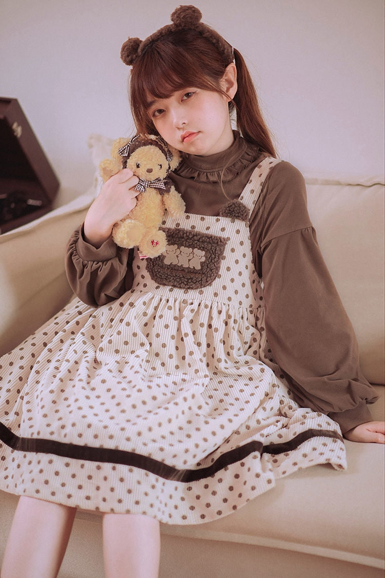 Corduroy Teddy Overall Dress