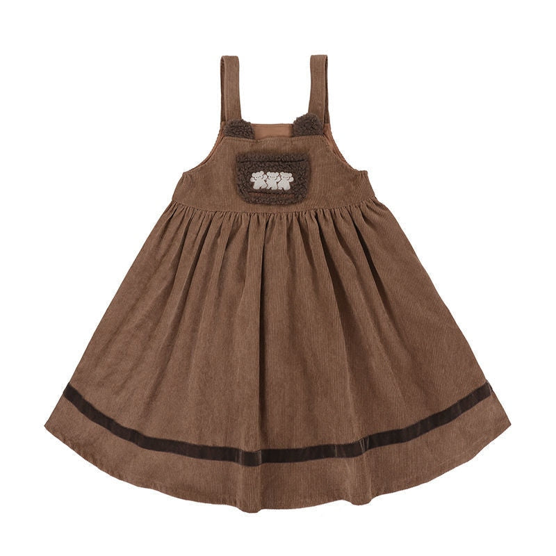 Corduroy Teddy Overall Dress