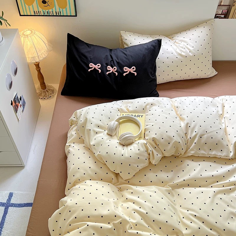 Brown Polka Dot Bedding Set