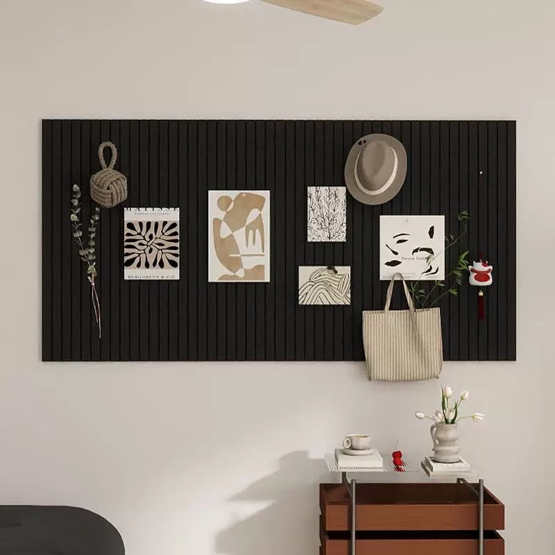 Minimalist Felt Slat Bulletin Board Black