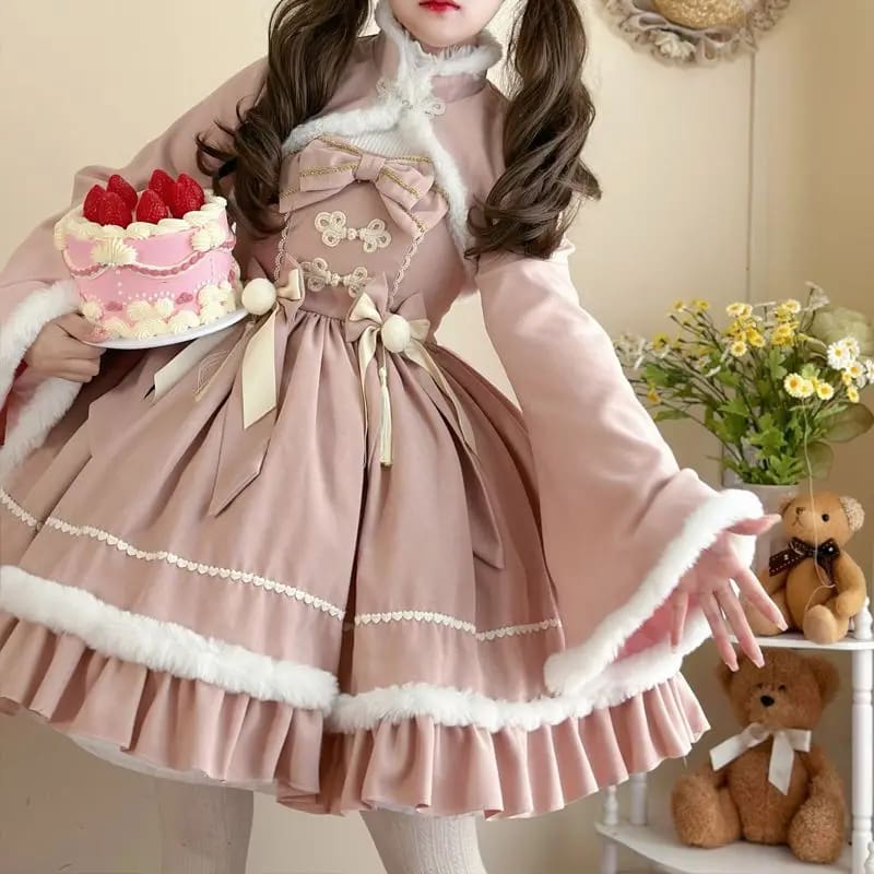 Cozy Winter Wonderland Dress jsk and coat 1