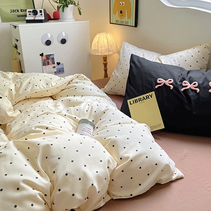 Brown Polka Dot Bedding Set