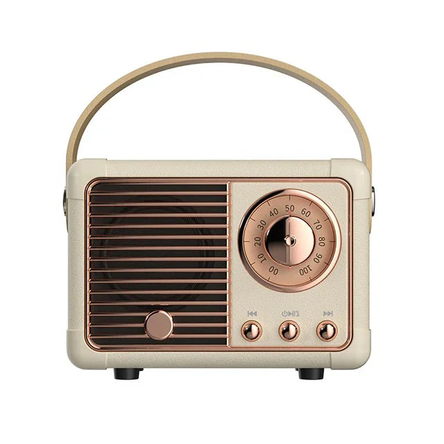 Retro Radio Bluetooth Speaker Beige