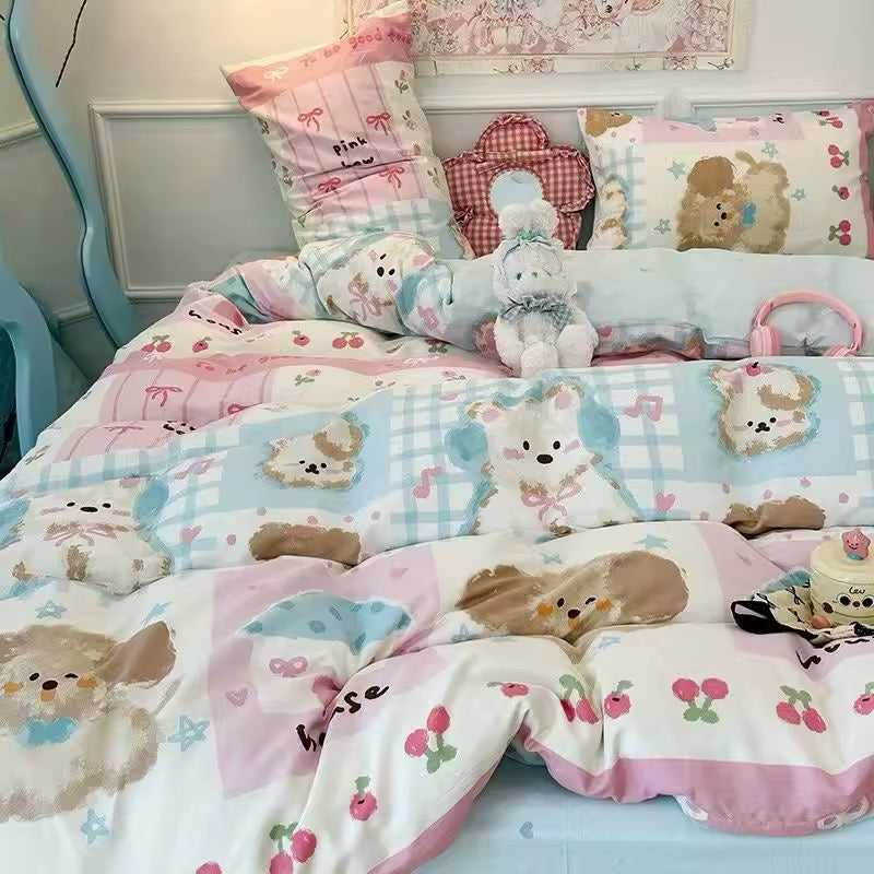 Kawaii Puppy Bedding Set