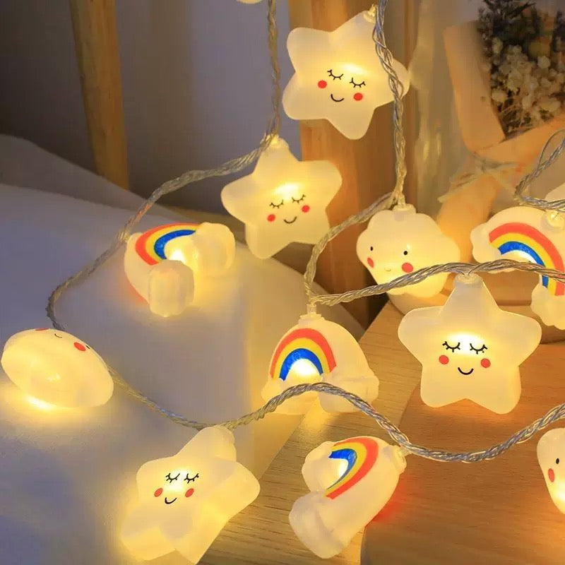 Rainbow Star LED String Lights
