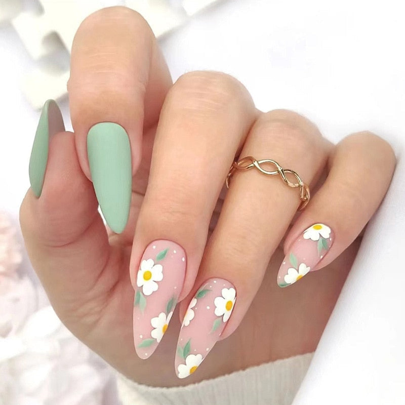 Spring Floral Press On Nails