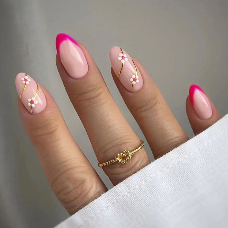 Spring Floral Press On Nails