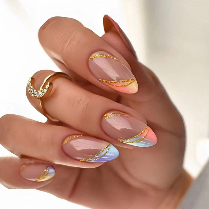 Spring Floral Press On Nails