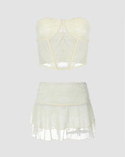 Load image into Gallery viewer, Cerauno Lace Corset and Matching Skirt Set
