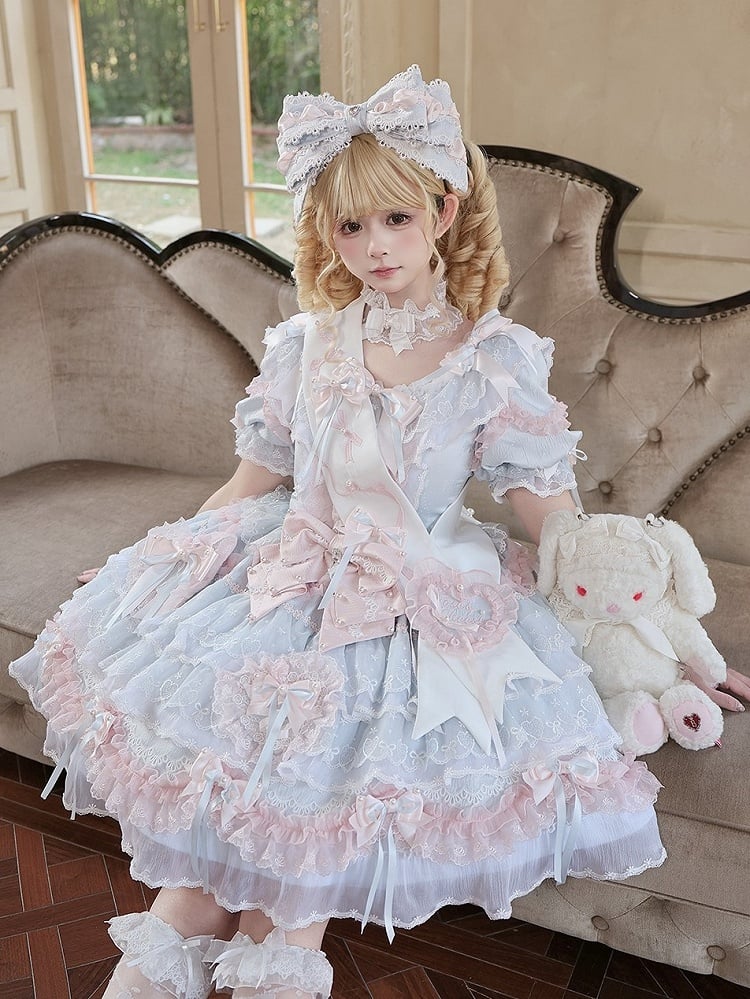 [Pre-order] Mist Blue Romantic Lace Lolita Series Accessories