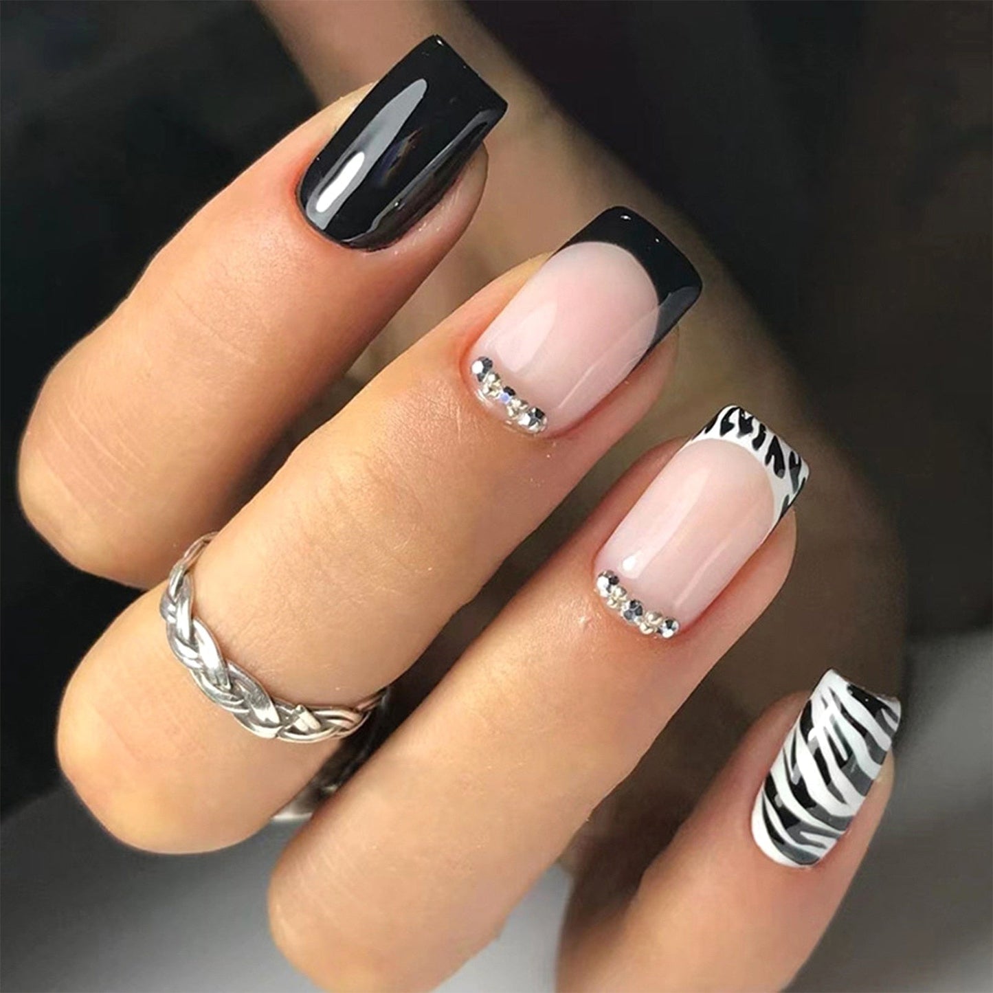 Dark Gothic Press On Nails