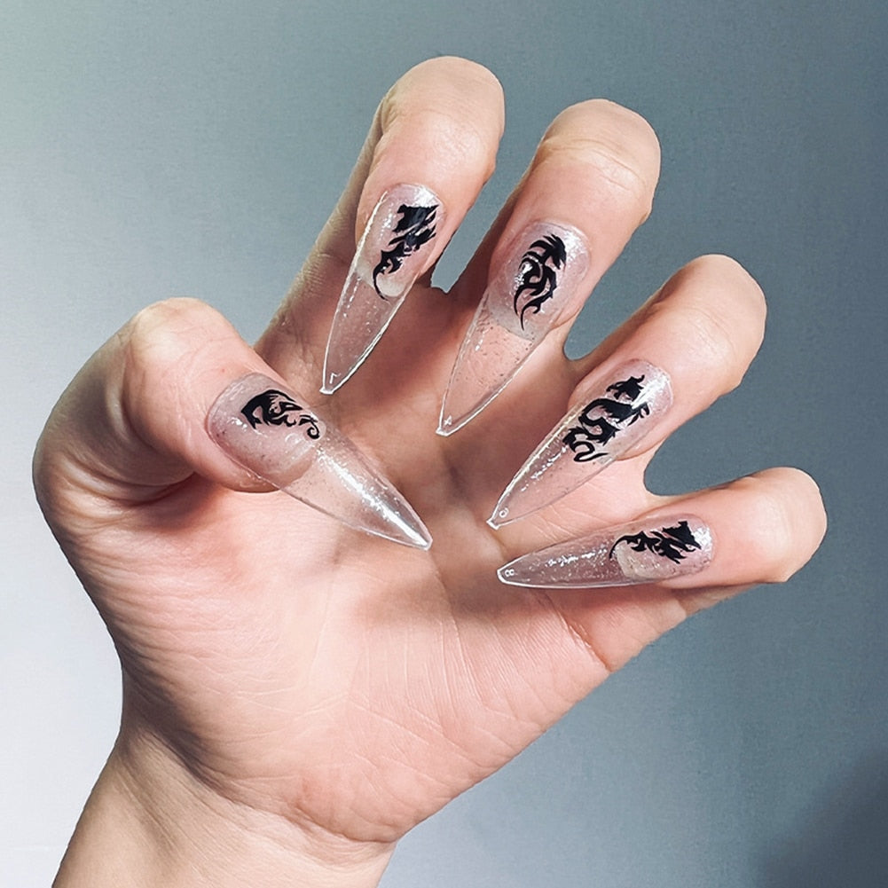 Dark Gothic Press On Nails