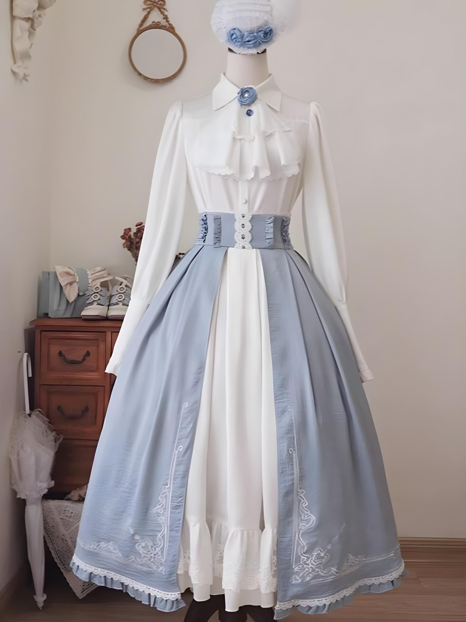 Classic Lolita Skirt Set Elegant Winter Cape
