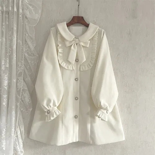Dolly Cream Button Up Jacket White
