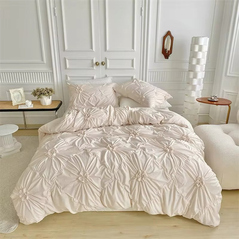 Vintage Coquette Bedding Set Beige
