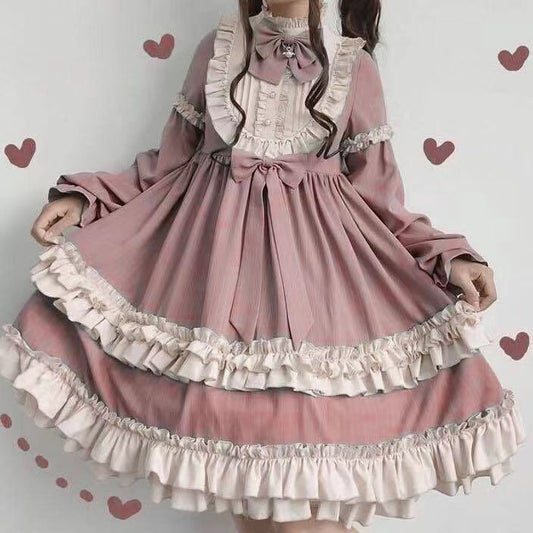 Dusty Pink Maid Dress Pink