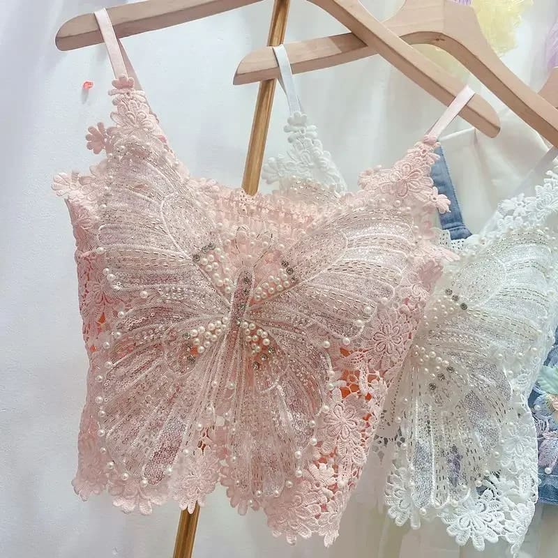 Embroidered Butterfly Camisole