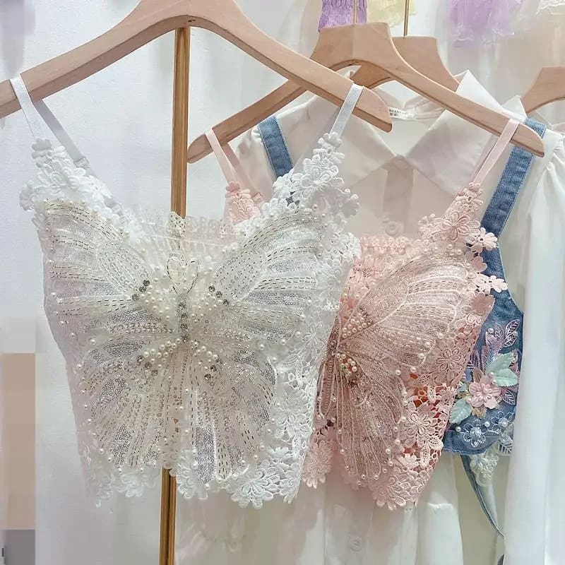 Embroidered Butterfly Camisole