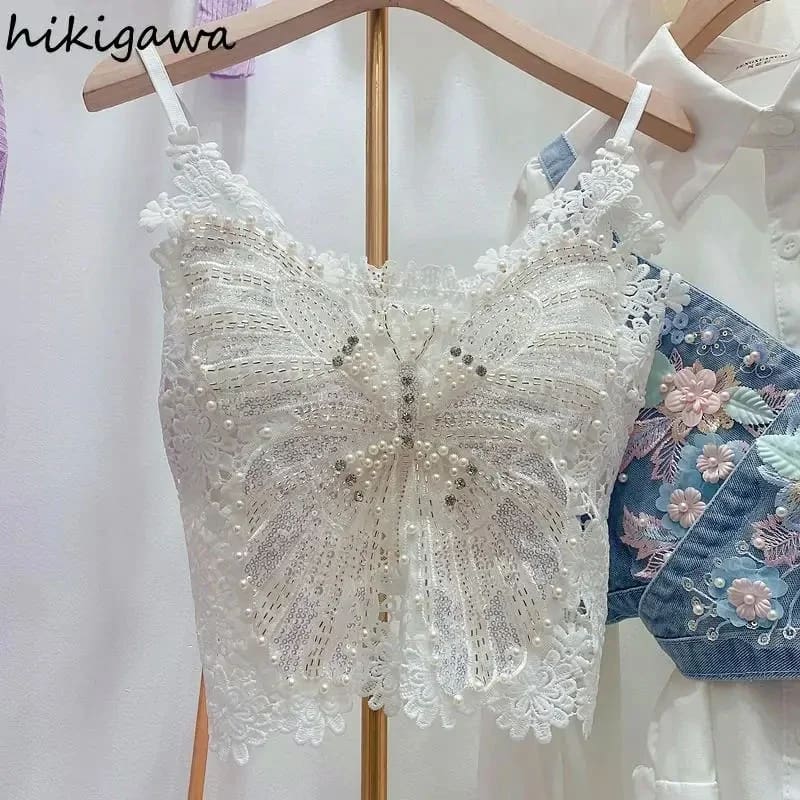 Embroidered Butterfly Camisole