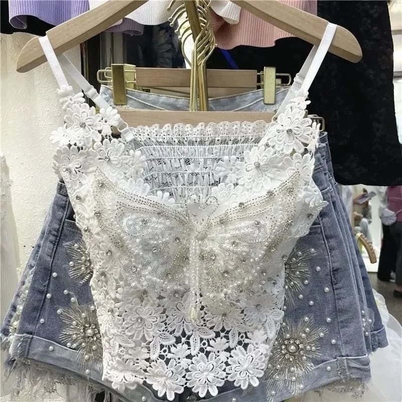 Embroidered Butterfly Camisole