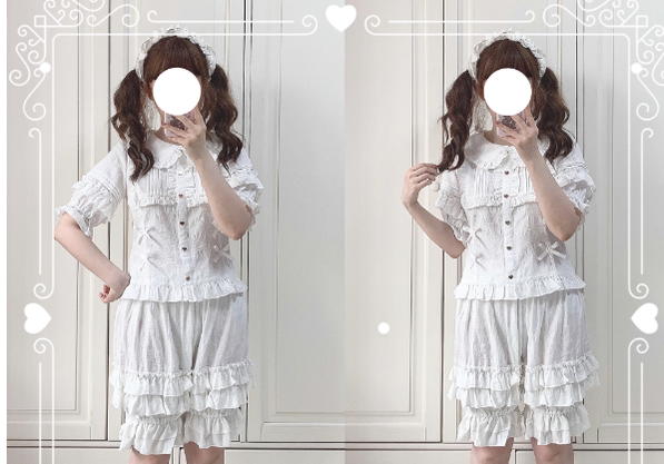 Kawaii Lolita Rabbit Ears Short Sleeve Shirt Multicolors