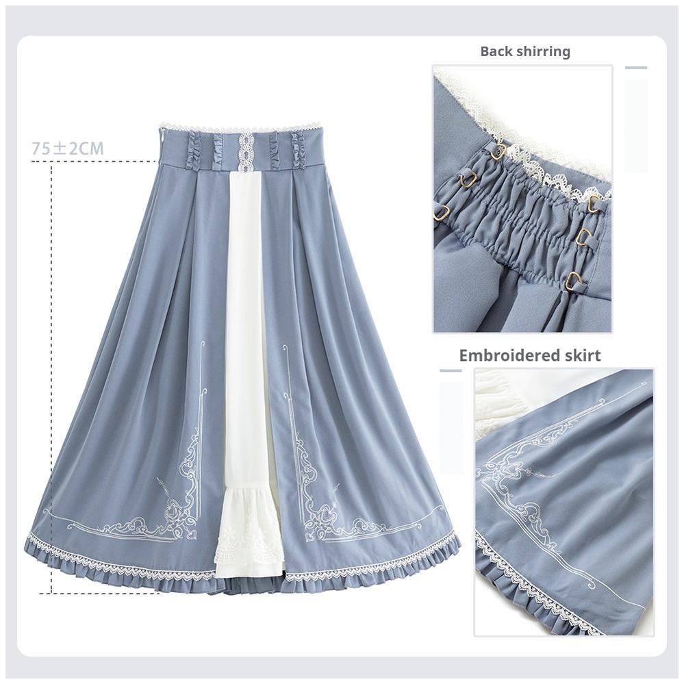 Classic Lolita Skirt Set Elegant Winter Cape