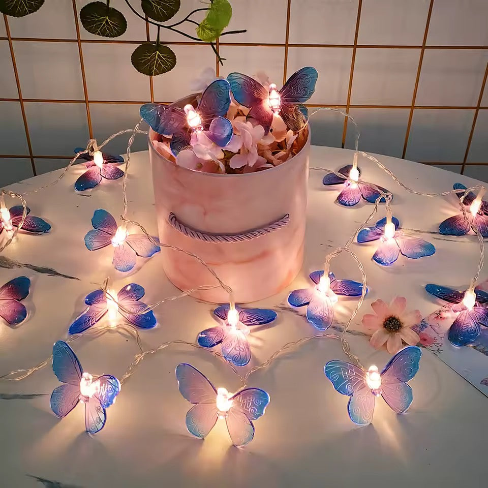 Butterfly LED String Lights Purple