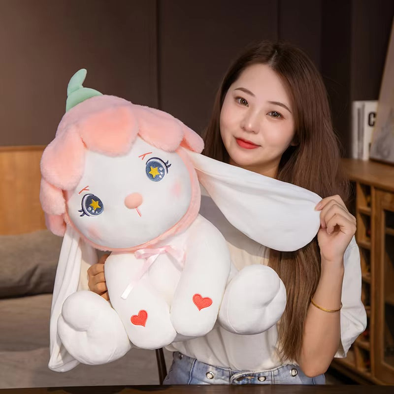 Flower Bonnet Bunny Plush