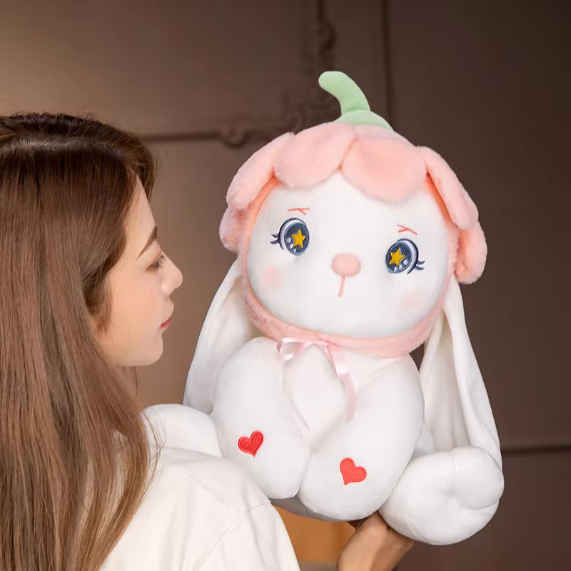 Flower Bonnet Bunny Plush