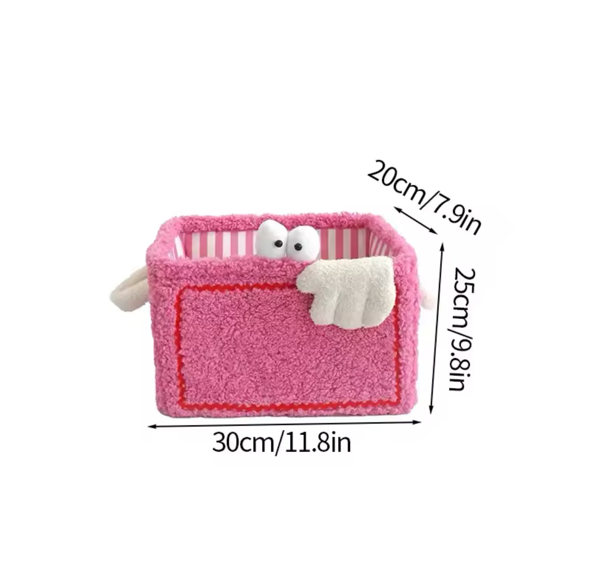 Cartoon Storage Basket Pink S 30 x 25 x 20 cm (11.8 x 9.8 x 7.9 in)