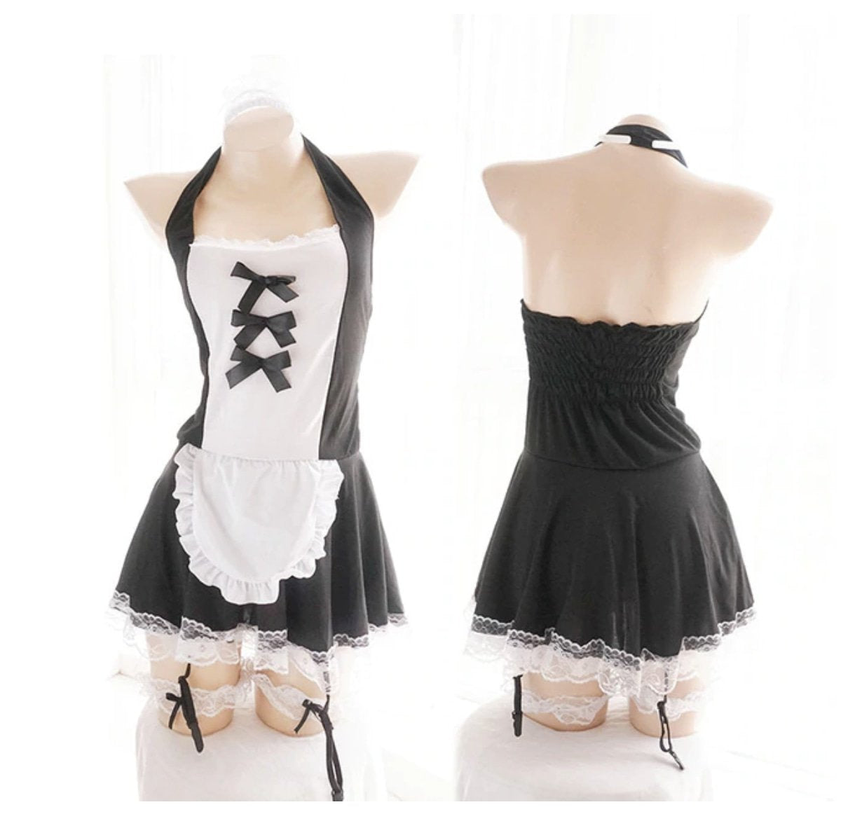 French Maid Dress Three Ribbon Front