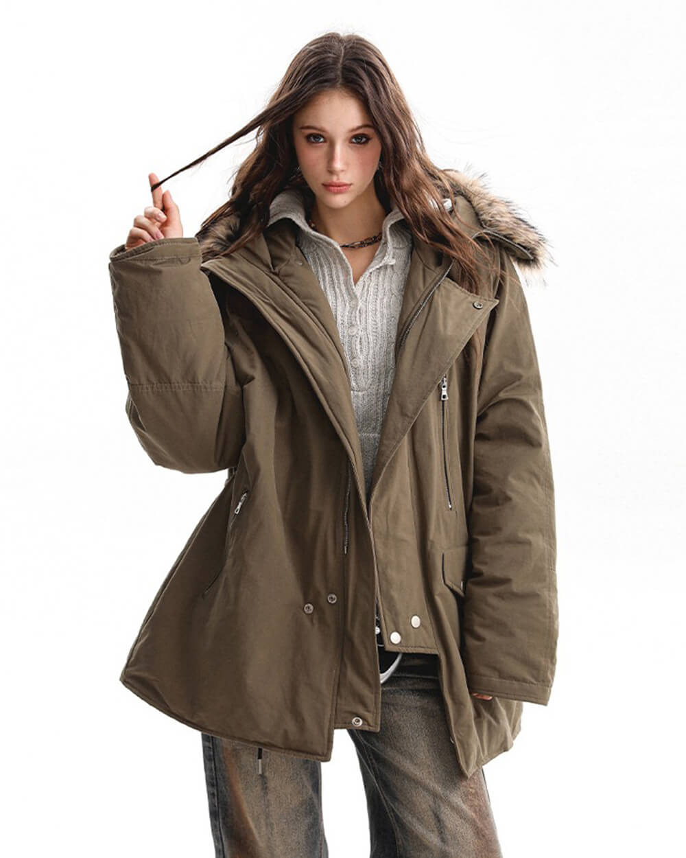 Bad Reputation Fur Trim Parka