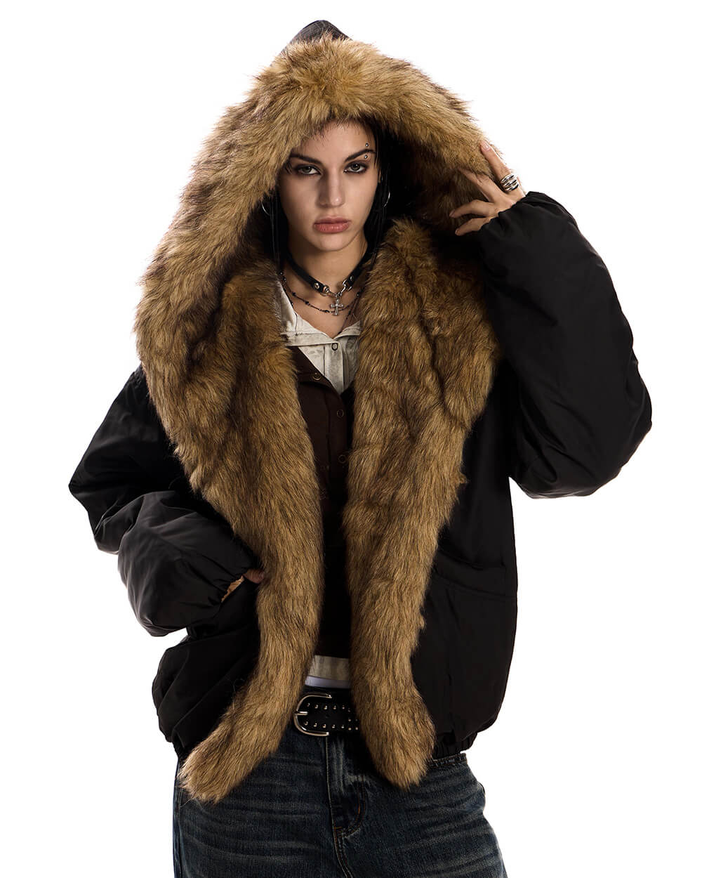 Mercury Rising Fur Trim Winter Jacket