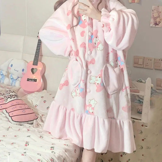 Fuzzy Pink Bunny Nighty
