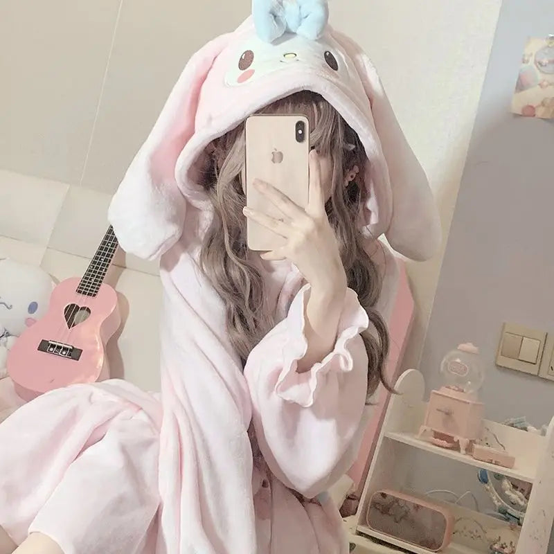 Fuzzy Pink Bunny Nighty