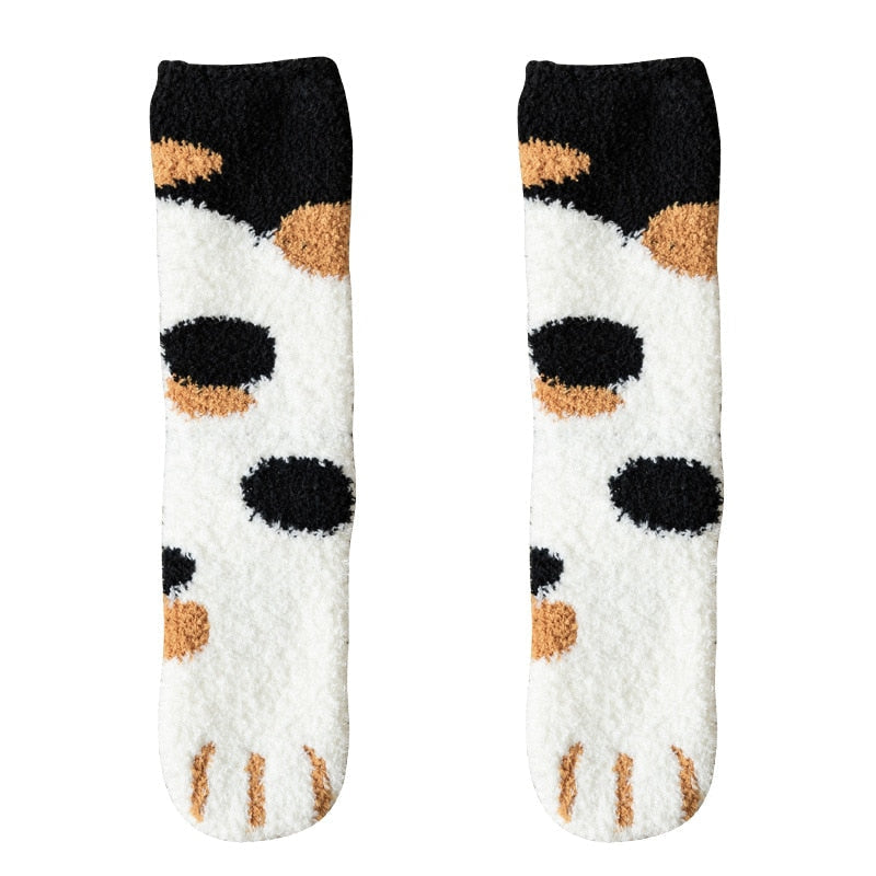 Fuzzy Neko Paw Socks