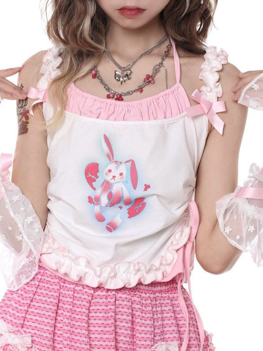 Heartbreak Bunny Cami Top Pink