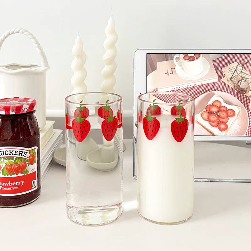 Strawberry Glass Cup