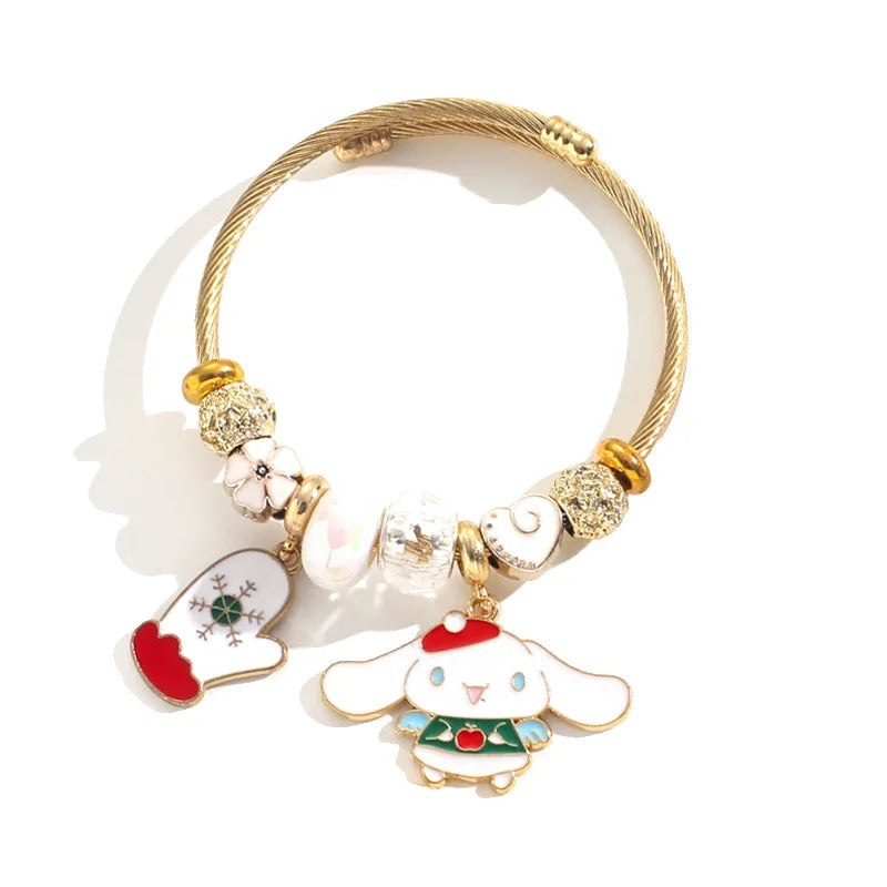 Holiday Bangle Beaded Bracelets