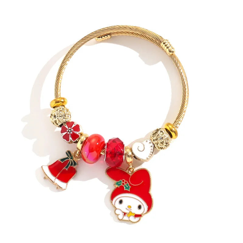 Holiday Bangle Beaded Bracelets