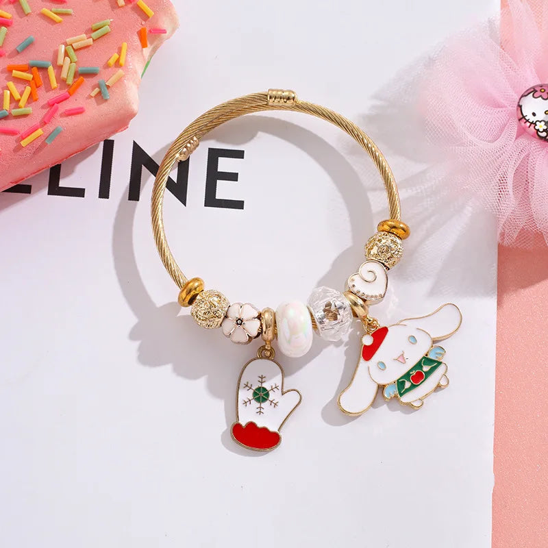 Holiday Bangle Beaded Bracelets Style 4